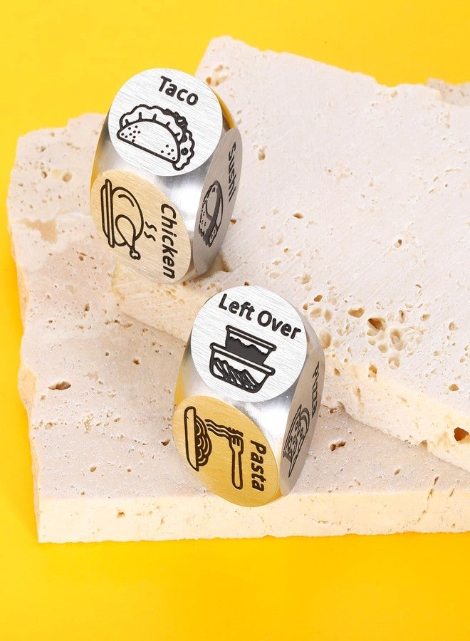 TI-EDC Couple Steel Gifts for Women Men, Anniversary Tin Gift for Him Her, Mens Basket Stuffers, Food Decision Dice Gifts for Couples Wife Husband White Elephant Santa Exchange Dice - Image 4